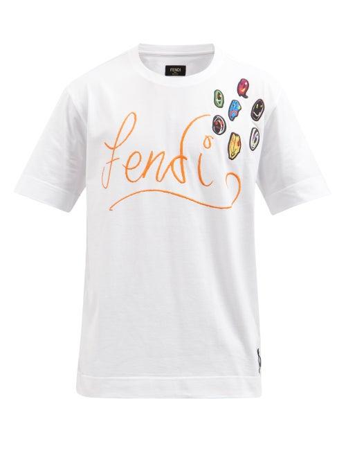 Fendi - X Noel Fielding Printed Cotton-jersey T-shirt - Mens - White