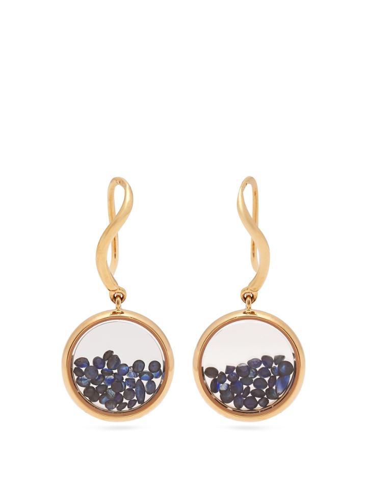 Aurélie Bidermann Fine Jewellery Chivor Sapphire & 18kt Gold Earrings
