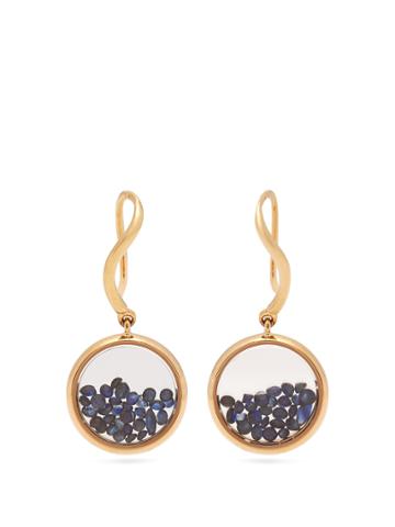 Aurélie Bidermann Fine Jewellery Chivor Sapphire & 18kt Gold Earrings
