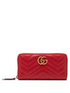 Matchesfashion.com Gucci - Gg Marmont Quilted Leather Continental Wallet - Womens - Red