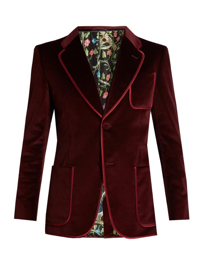 Gucci Single-breasted Brushed-velvet Blazer