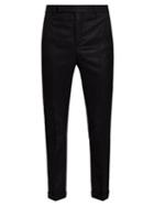 Matchesfashion.com Saint Laurent - Pin Stripe Trousers - Mens - Black Silver