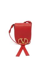 Matchesfashion.com Valentino - V Ring Small Leather Cross Body Bag - Womens - Red