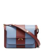 Marni Trunk Striped Medium Saffiano-leather Shoulder Bag