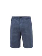 120 Lino 120% Lino - Linen-hopsack Shorts - Mens - Navy