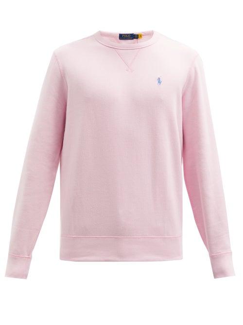 Matchesfashion.com Polo Ralph Lauren - Logo-embroidered Cotton-blend Sweatshirt - Mens - Pink