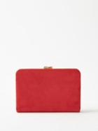 The Row - Minaudiere Suede Clutch - Womens - Red