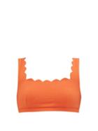 Matchesfashion.com Marysia - Palm Springs Scallop Edged Bikini Top - Womens - Orange
