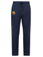Matchesfashion.com Burberry - Unisex Crest Logo Embroidered Track Pants - Mens - Blue