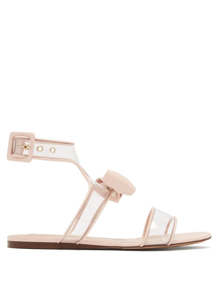 Valentino Dollybow Bow-embellished Leather Sandals