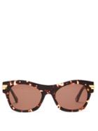 Ladies Accessories Bottega Veneta - Square Tortoiseshell-acetate Sunglasses - Womens - Tortoiseshell