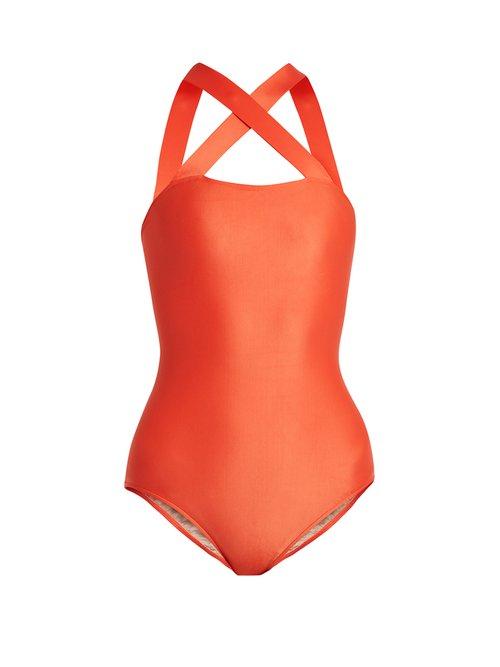 Matchesfashion.com Adriana Degreas - Cross Front Swimsuit - Womens - Red