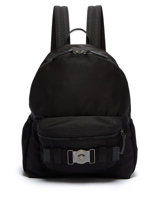Matchesfashion.com Versace - Medusa Plaque Backpack - Mens - Black