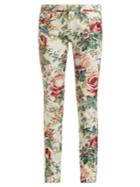 Junya Watanabe Floral-print Slim-fit Jeans
