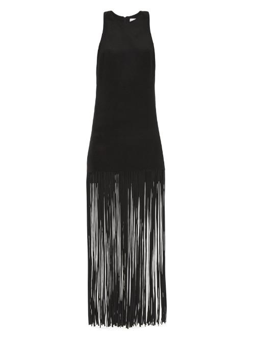Raey Fringed Silk Racer-back Dress