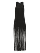 Raey Fringed Silk Racer-back Dress
