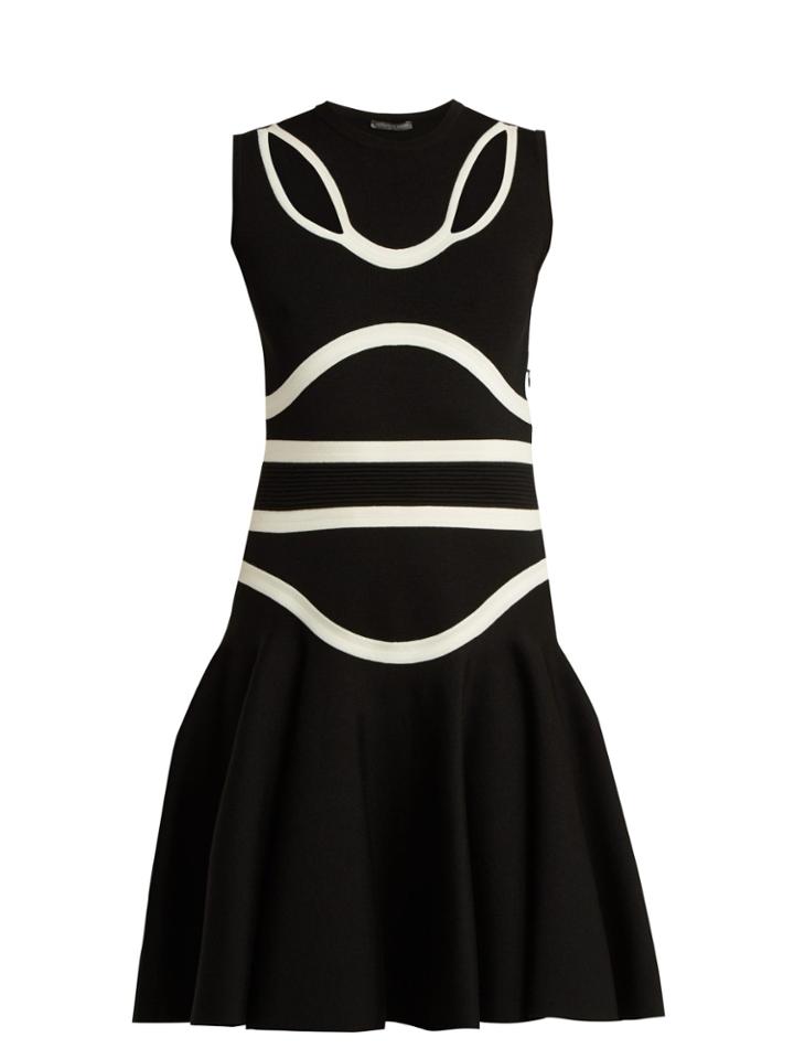 Alexander Mcqueen Panelled Knitted Midi Dress