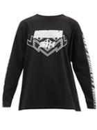 Matchesfashion.com Mm6 Maison Margiela - Logo-print Cotton-jersey Long-sleeved T-shirt - Womens - Black
