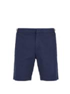 Matchesfashion.com Orlebar Brown - Dane Ii Cotton Blend Twill Shorts - Mens - Navy