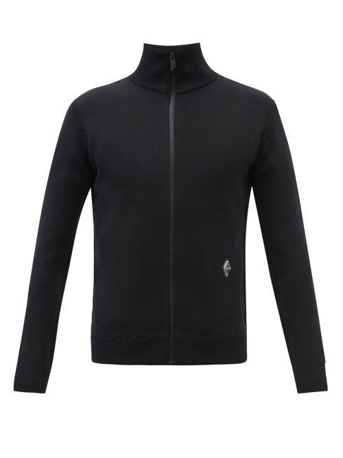 Mens Rtw A-cold-wall* - High-neck Wool-blend Cardigan - Mens - Black
