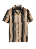 Matchesfashion.com Commas - Paint Stripe Print Silk Blend Shirt - Mens - Multi