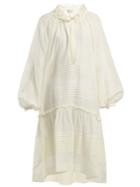 Lee Mathews Valentine Cotton And Silk-blend Dress