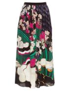 Mary Katrantzou Santhus Jewel Cloud-print Silk Skirt