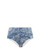 Matchesfashion.com Belize - River High Rise Tropical Print Bikini Briefs - Womens - Blue Print