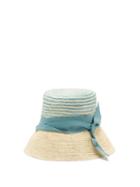 Matchesfashion.com Sensi Studio - Hippie Woven Straw Hat - Womens - Blue