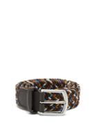Matchesfashion.com Anderson's - Woven Elasticated Belt - Mens - Brown Multi
