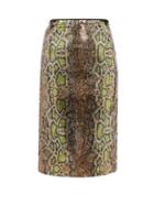 Matchesfashion.com No. 21 - Fantasia Sequinned Snake Pattern Pencil Skirt - Womens - Multi