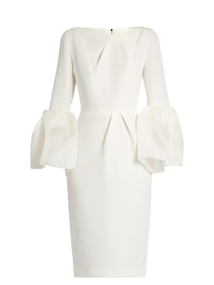 Roksanda Margot Bell-sleeved Dupion Dress