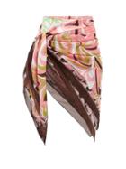 Emilio Pucci - Africana-print Organic-cotton Sarong - Womens - Pink Print