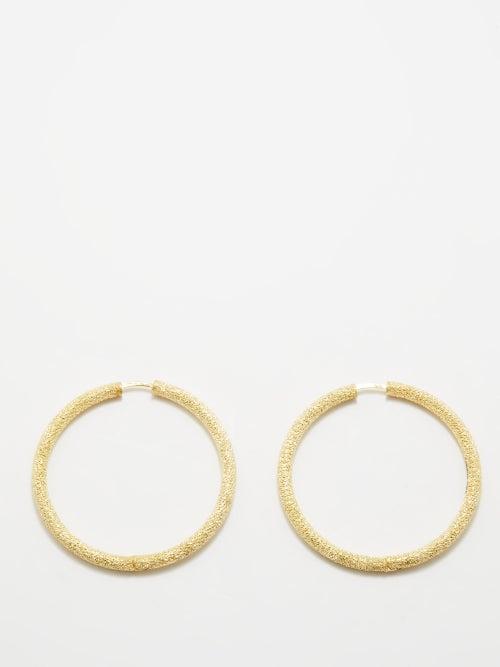 Carolina Bucci - Florentine Finish Large 18kt Gold Earrings - Womens - Yellow Gold