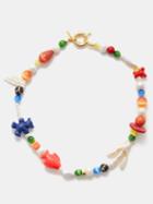 Liou - Vix Jasper, Pearl & 14kt Gold-plated Necklace - Mens - Multi