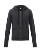 Matchesfashion.com Derek Rose - Devon Zipped Cotton-jersey Hooded Sweatshirt - Mens - Grey