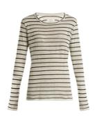 Isabel Marant Étoile Aaron Striped Linen-blend T-shirt
