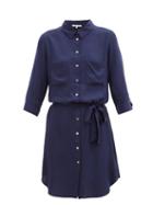 Matchesfashion.com Heidi Klein - Core Belted Shirt Dress - Womens - Navy