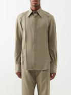 Bianca Saunders - Desso Wool Shirt - Mens - Khaki Green
