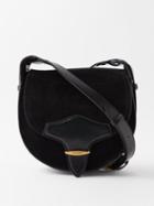 Isabel Marant - Botsy Suede And Leather Cross-body Bag - Womens - Black