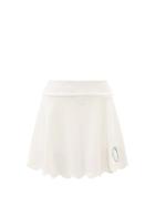 Ladies Activewear Marysia Sport - Venus Scalloped Recycled-fibre Skirt - Womens - White