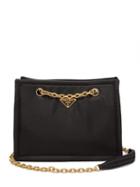 Matchesfashion.com Prada - Logo Plaque Nylon Shoulder Bag - Womens - Black