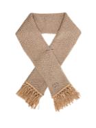 Queene And Belle Tassel-embellished Chevron-knit Wool Scarf