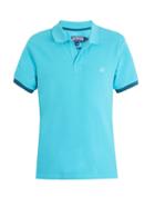 Matchesfashion.com Vilebrequin - Logo Embroidered Cotton Piqu Polo Shirt - Mens - Blue