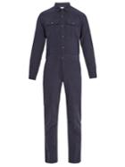 S0rensen Engineer Long-sleeved Cotton-corduroy Jumpsuit