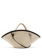 Matchesfashion.com Jil Sander - Sombrero Large Rope-handle Leather Bag - Womens - White Multi