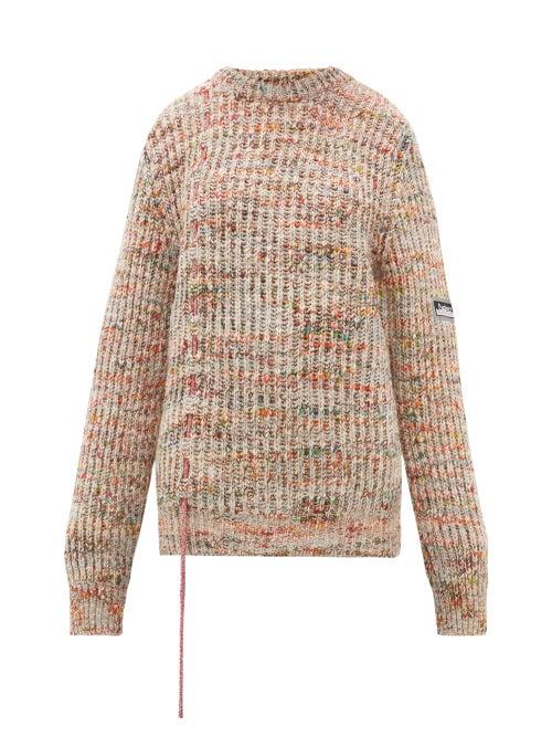 Matchesfashion.com Aries - Drawstring Mlange Sweater - Womens - Multi