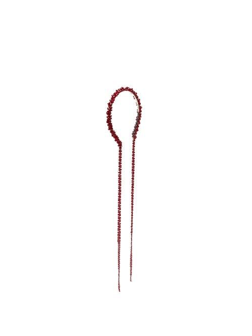 Matchesfashion.com Simone Rocha - Drip Crystal-embellished Headband - Womens - Red