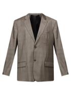 Balenciaga - Prince Of Wales-check Suit Jacket - Mens - Dark Beige