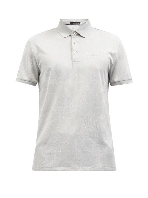 Polo Ralph Lauren - Camouflage-jacquard Mesh-jersey Polo Shirt - Mens - Grey